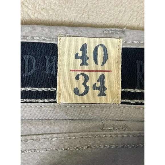 Red Head Pants Adult 40x34 Tan Chino Mid Rise Straight Leg Casual Mens